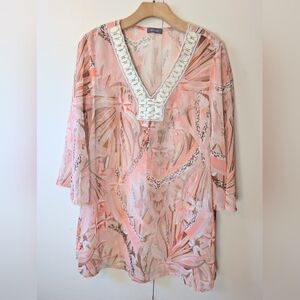 Basler Sheer Pink Top